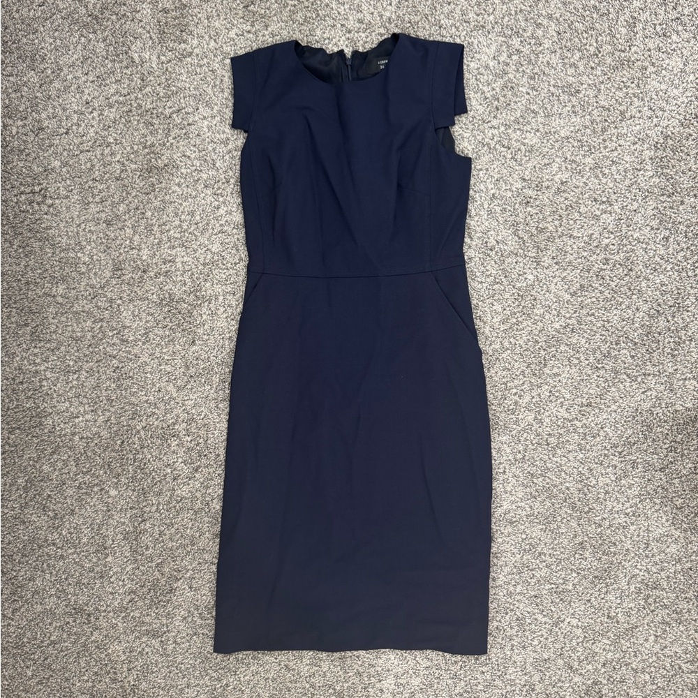 J Crew Resume Dress Navy